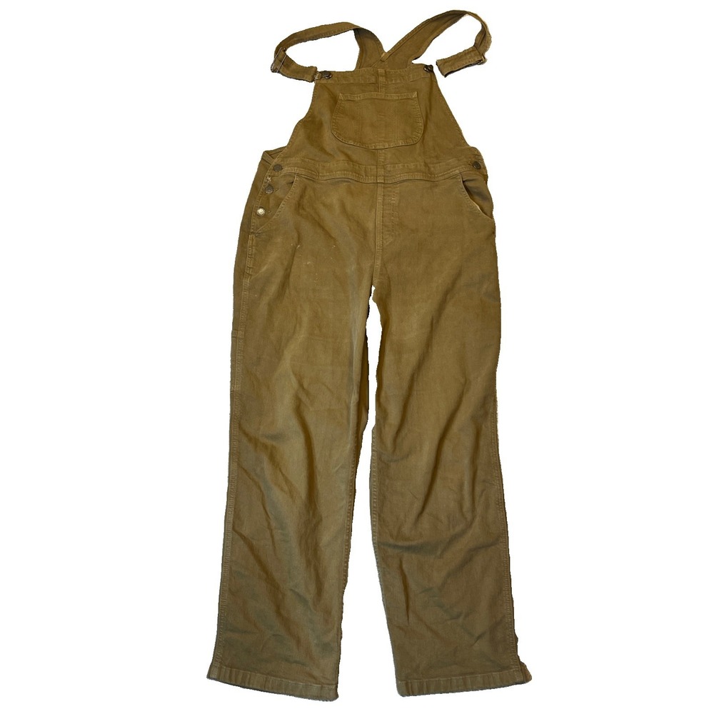 L.L. Bean Overall Bibs Women’s Large Petite Brown Relaxed Fit Workwear Straight